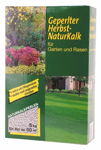 Engrais de Gazon Chaux Jardinage 5 KG Geperlter Automne Naturkalk Jardin Pelouse