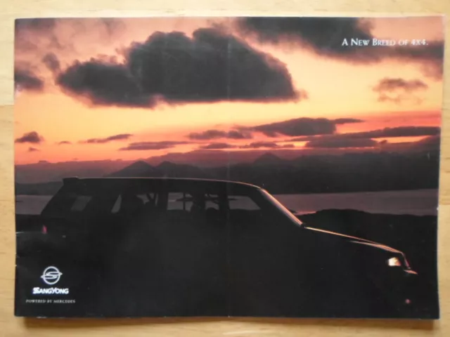 SSANGYONG MUSSO 4x4 orig c2001 UK Mkt Sales Brochure