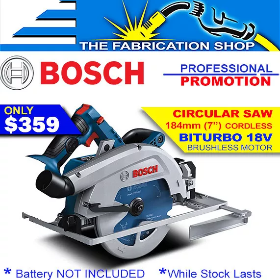 Bosch 7" 184mm GKS 18V-68 C Biturbo Cordless Circular Saw, Bluetooth 06016B5040