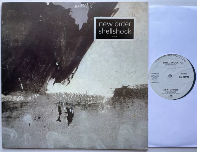 NEW ORDER Shellshock 1986 US A&M White Label PROMO 12" Dub Version JOY DIVISION