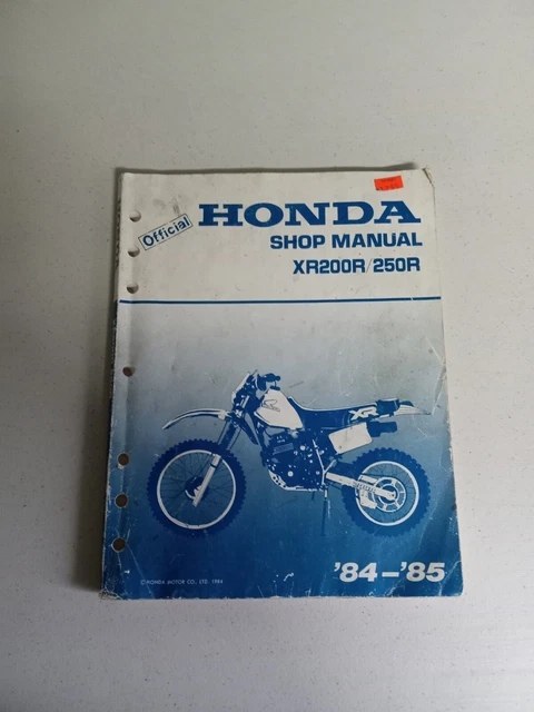 '84-'85 Honda Motorcycle Shop MANUAL,  XR200R/250R #A30608409F