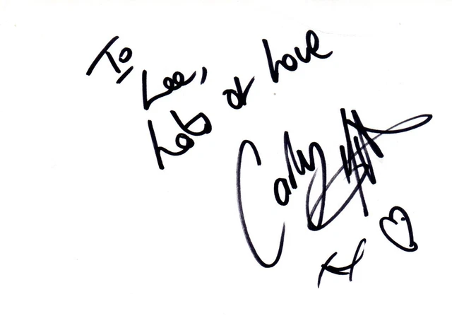 Carly Hillman Autograph - EastEnders - Signed 6x4 Page - AFTAL