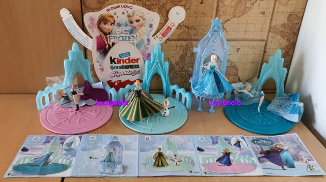 Kinder Maxi Italia ♥♥ Serie Completa Frozen + Cartine + Collarino ♥♥ Pasqua 2016