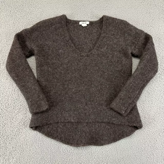 Helmut Lang Sweater Small* XS* Gray Alpaca Wool Blend Shirttail Heavyweight Knit