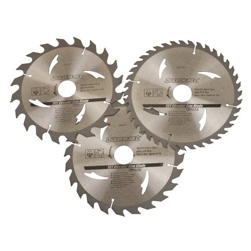 Silverline 590591 Lot de 3 lames de scie circulaire TCT 20T 24T et 40T 190 x ...
