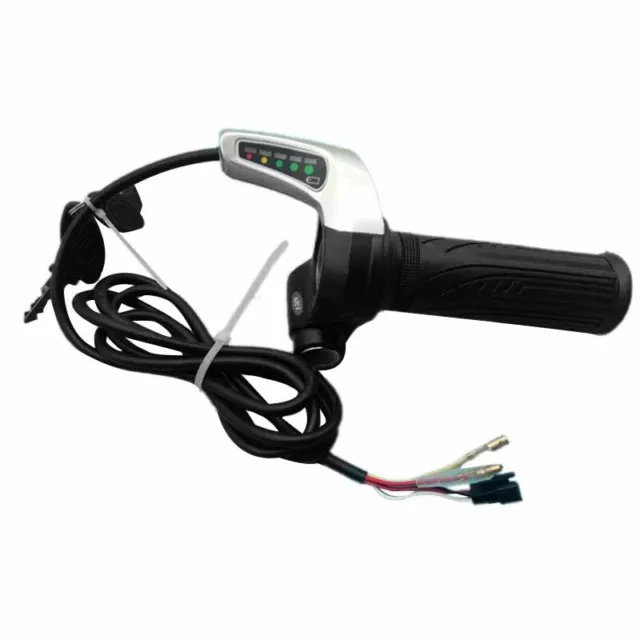 Accélérateur de vélo électrique, accélérateur Demi-Torsion 36 V avec  indicateur de Puissance LED poignée d
