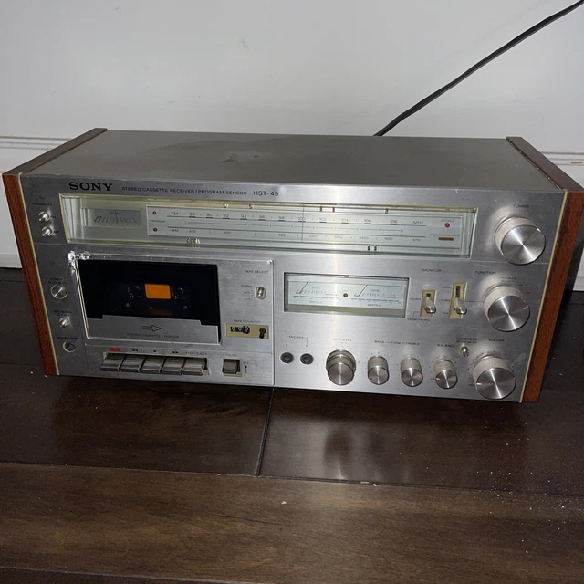 SONY HST49 STEREO Cassette Deck Receiver/ Program Sensor MCM Wood