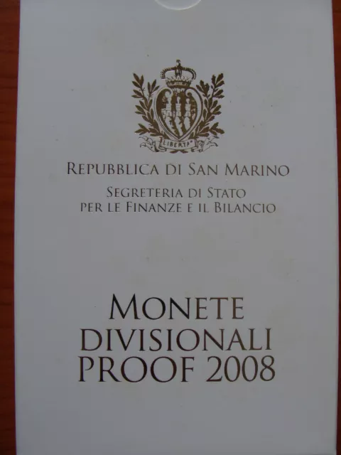 KMS San Marino 2008 Prof. im Originaletui, sehr selten,geringe Auflage