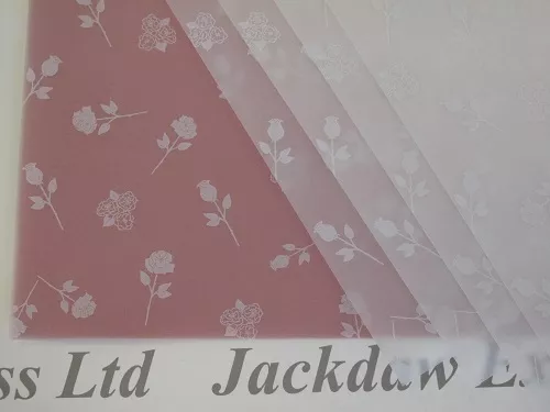 10 x A4 110gsm Printed Vellum Paper - White Roses for Cardmaking AM528