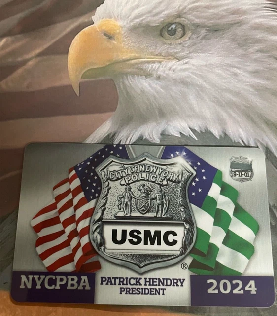 NYC NYPD U.S.M.C 2024 Card Not Pba Dea Sba Lba Cea Authentic