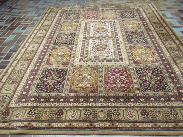 Feiner Gewebter Orient Teppich Blumen Nain Ghom Vogel Carpet Tappeto Rug 344x251