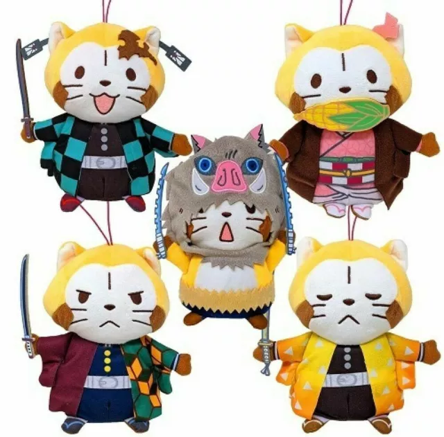 Raro Demonio Slayer Rascal Il Procione Peluche Bambola 5PCS Esclusivo A Giappone