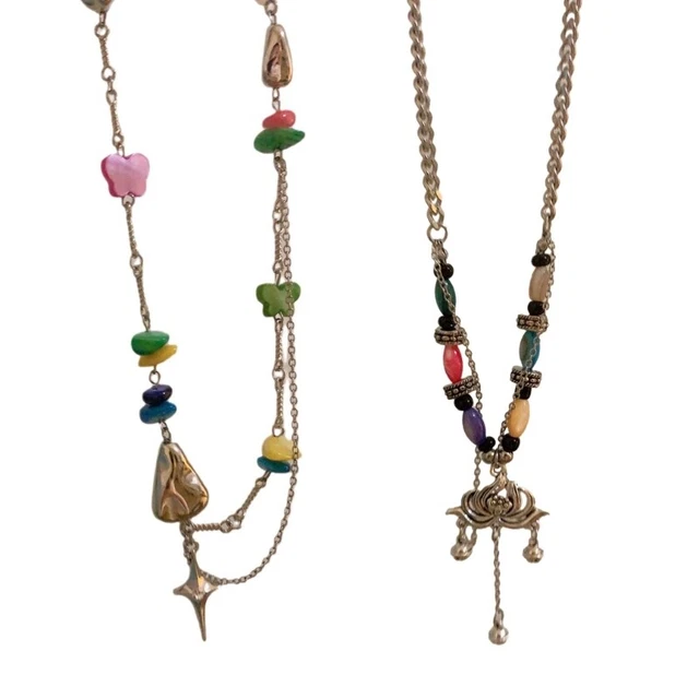 Dainty Bead Chain Jewelry Chic Flower Bell Charm Clavicle Chain Jewelry