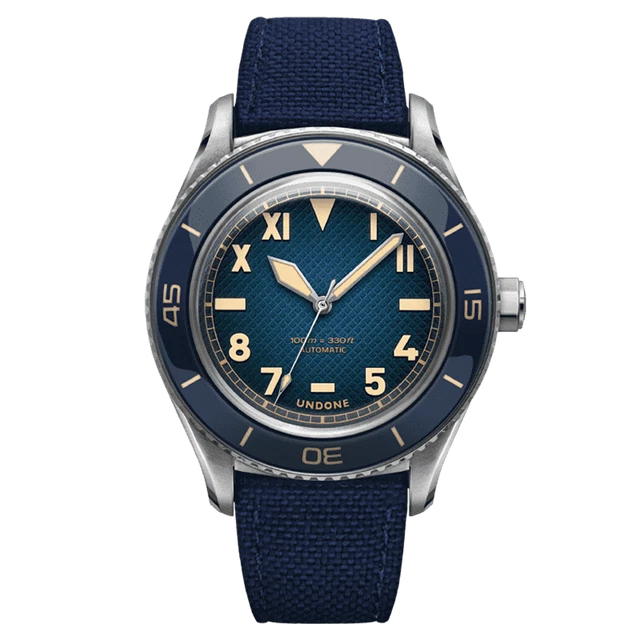Montre Automatique Undone Basecamp Bronze - Boîtier Bronze, Bracelet Tissu Noir, Unisexe, Neuve
