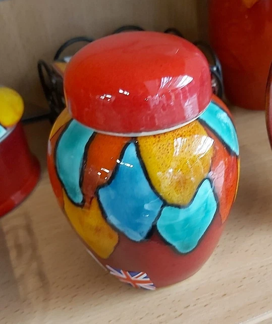Studio Poole Keramik Harlikin Ingwer Glas handgeworfen Alan White Master Potter