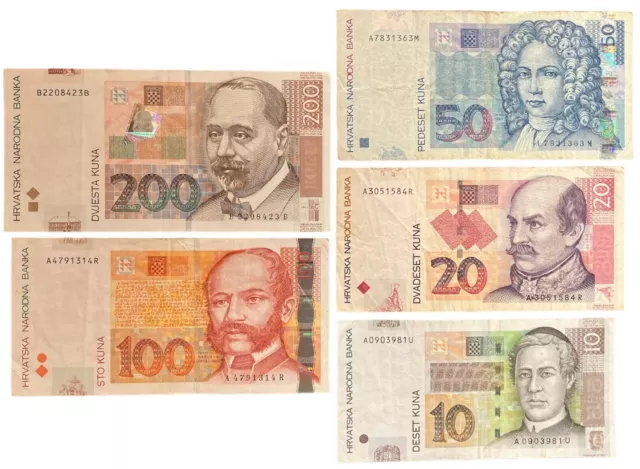 Konvolut : Banknoten aus Kroatien