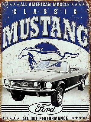 Classic Mustang, Retro metal Sign/Plaque, Gift, Home, Garage, Shed, Man Cave