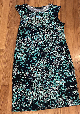 Apt 9 Womens Small S Casual Business Work Dress Modest Blue Green Black Gray