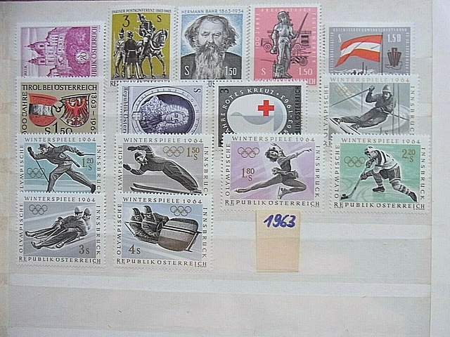 : Lot aus Jahrgang ,,Österreich 1963" Postfrisch