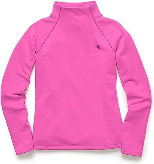 Champion Cambio Ragazze' Cold Gear collo a Lupetto Manica Lunga Top Ko Rosa - XS