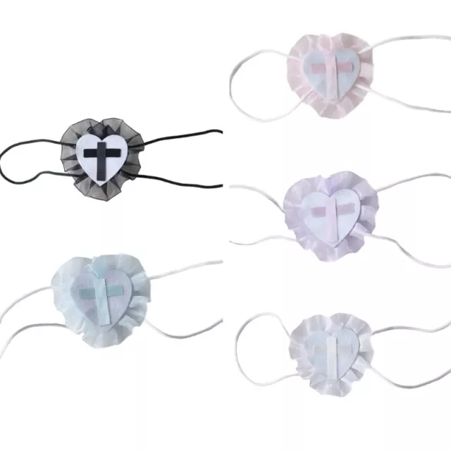 Cross-Embroidery Single Eye Blindfold Cross-Eye Cosplay Accessories