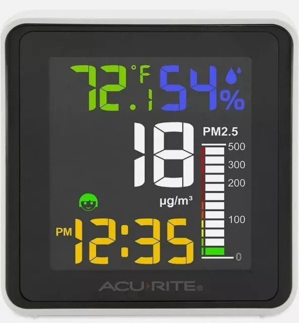 AcuRite Essential Series Air Indoor Air Quality Monitor Measures Particulate