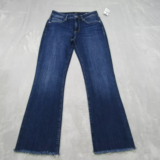 Mavi Anika Crop Flare Jeans Womens 27X27 Mid Rise Medium Wash Blue Denim NWOT