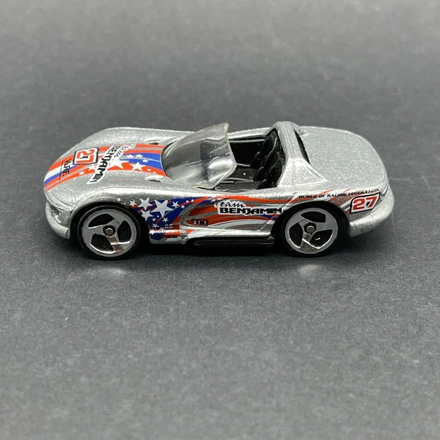 Hot Wheels Dodge Viper RT/10 Team Benjamin Silver Car Diecast 1/64 Scale Loose 3