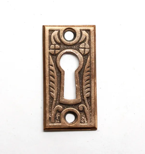 Antique 1.875 in. Brass Aesthetic Door Keyhole Cover Plate