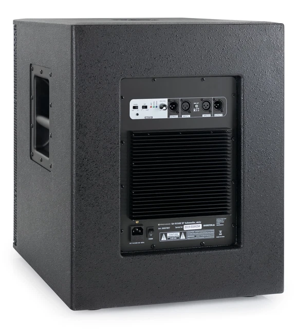 SUBWOOFER ACTIF 300W Caisson de Basses HautParleur 18'' Bassreflex HiFi DJ PA EUR 362,89