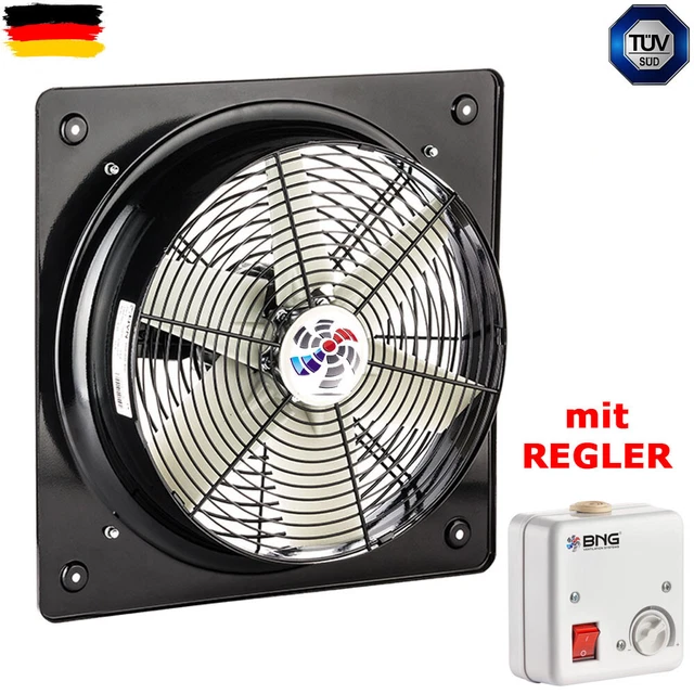 Ventilatore Da Parete Industriale 500mm 400W - Regolatore Di Velocità, 230V Per Garage E Officine - Foto 9