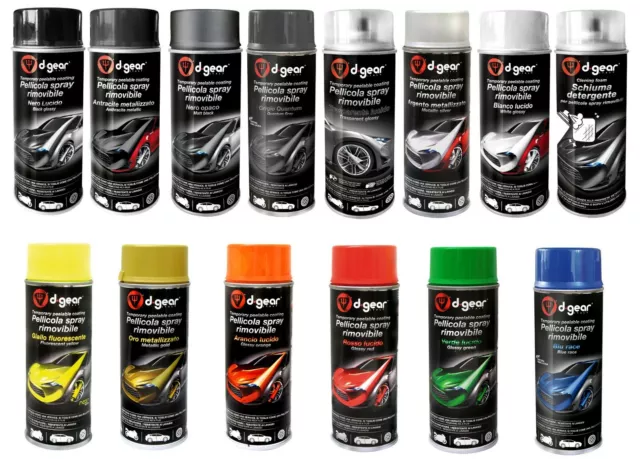 Pellicola Vernice Spray Rimovibile Auto Moto Car Wrapping 400Ml D-Gear Sport