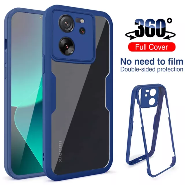 Full Cover Handy Hülle für Xiaomi 13T 12T 11T Pro Redmi Note 12 11 Schutz Case