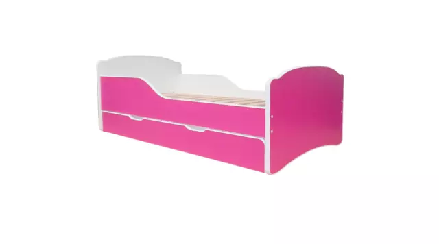 BED Children toddler bed  COT Kids Boys Girls Bedroom STORAGE DRAWER 140X70CM