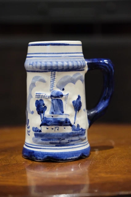 Delft Blue floral ceramic jug Mint condition