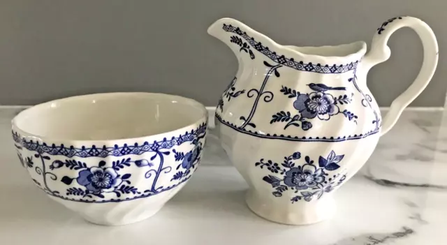 Johnson Brothers Blue Indies Milk Jug & Sugar Bowl