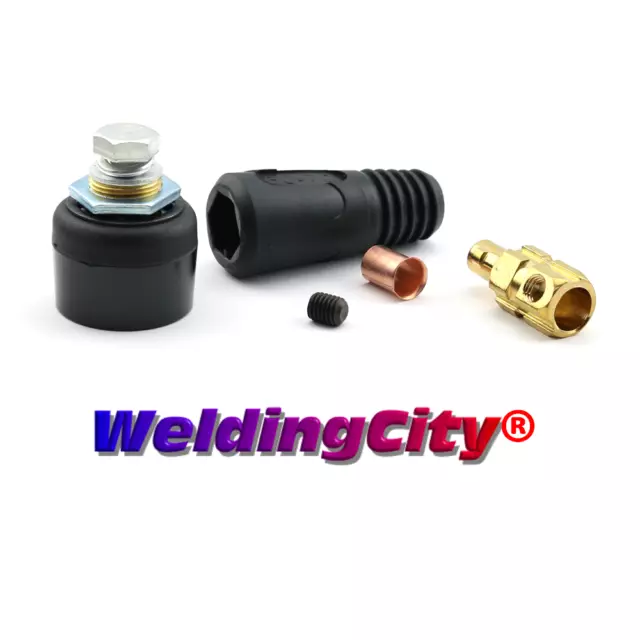 WeldingCity® Dinse-type Panel Socket  Connector Pair #2-1/0 35-50mm | US Seller