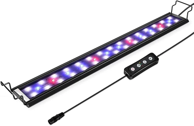 Aquarium LED Light Extendable Brackets White Blue Red Controller Fish Tank Lamp