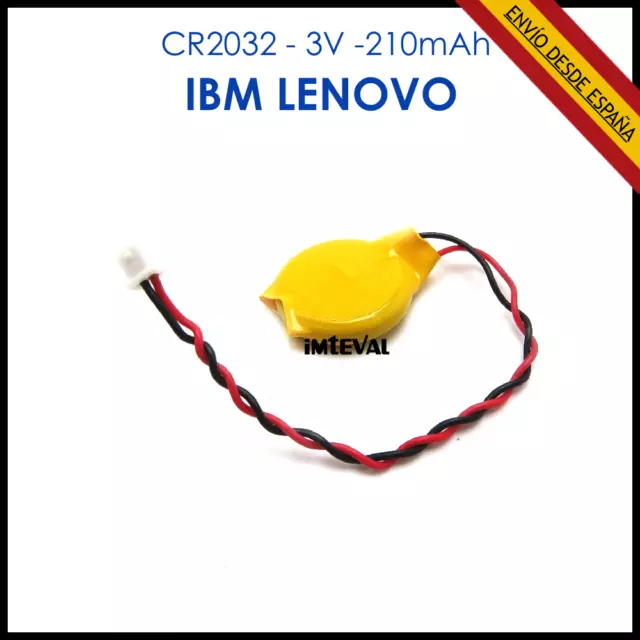 Bateria Pila Alimentacion CMOS BIOS 3V 210mAh 2 Pin PC Portatil IBM LENOVO