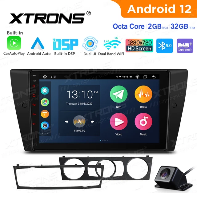 Telecamera di retromarcia + Octa Kern Android 12 autoradio GPS Navi per BMW E90 E91