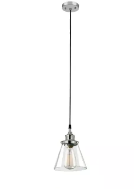 Nuvo Lighting 60/5402 Vintage Pendant Polished Nickel Clear Glass