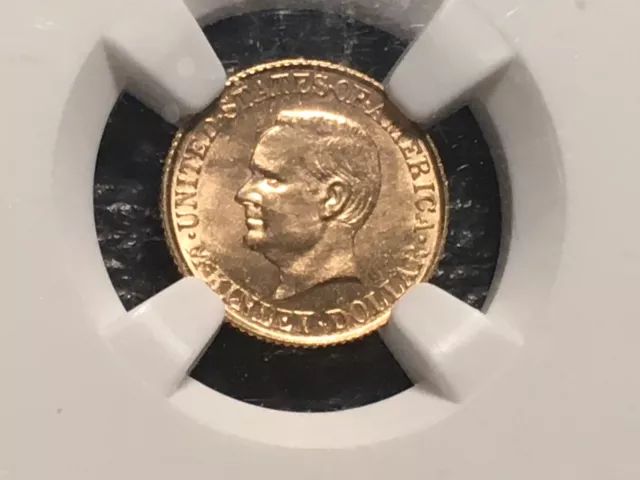 1916 mckinley gold dollar NGC unc. details cleaned????? Holder Scratches Nice!