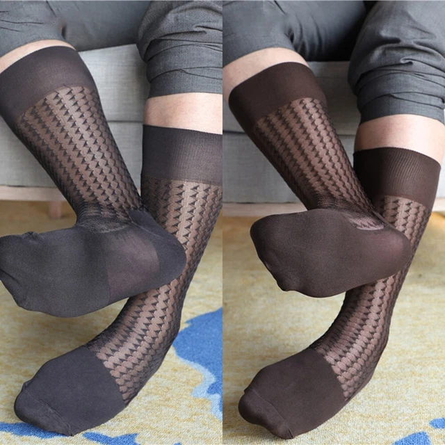 Hommes Chaussettes 1 Paires Lot Rayé Décontracté Mode Sexy Hauteur Genou et Bas