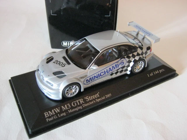 MINICHAMPS 1/18 Bmw M3 Gtr Street 2001 Bon Etat Sans Boite To