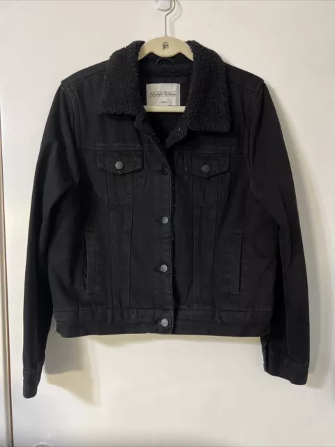 Women’s Reserve Fairfax Black Denim Wear  Jean Jacket Large