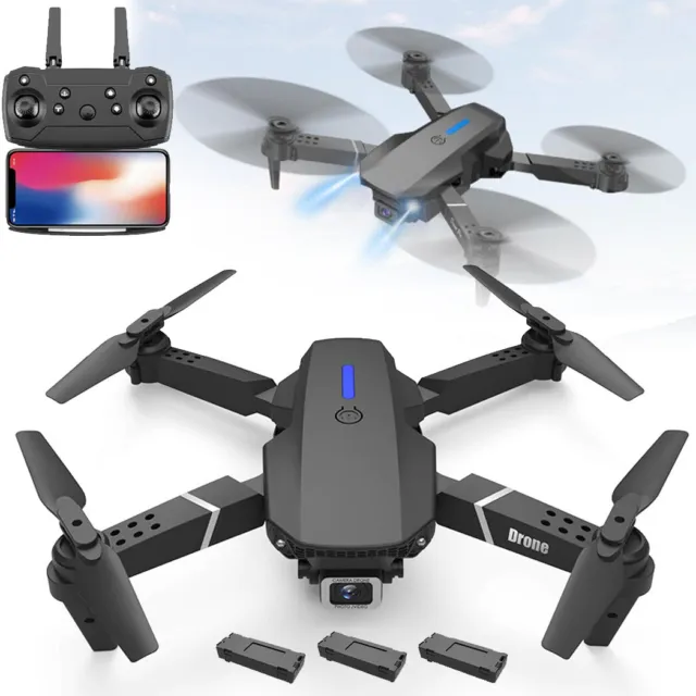 Drone con doble cámara FPV RC cuadricóptero selfie drones para principiante plegable