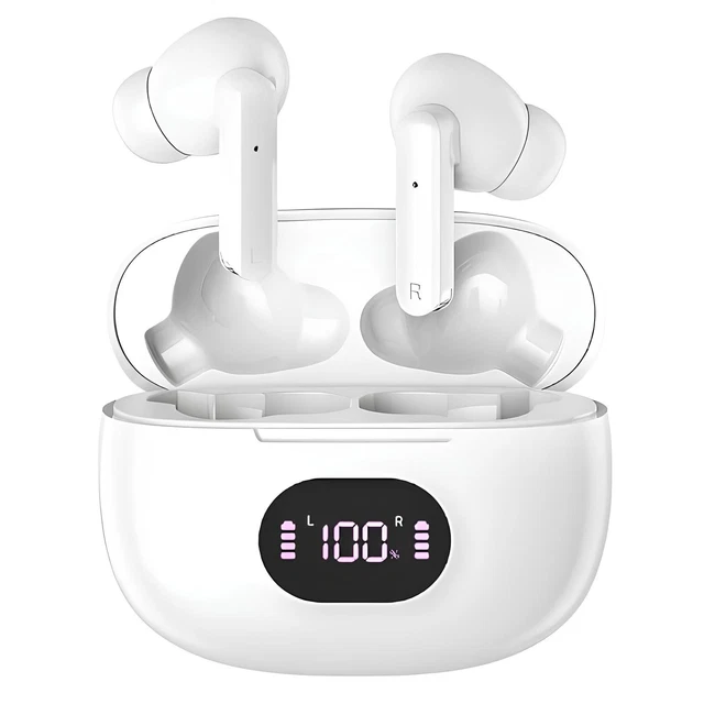 ZYHKON Ecouteurs Bluetooth Sans Fil, HiFi Stéréo Casque Bluetooth 5.4