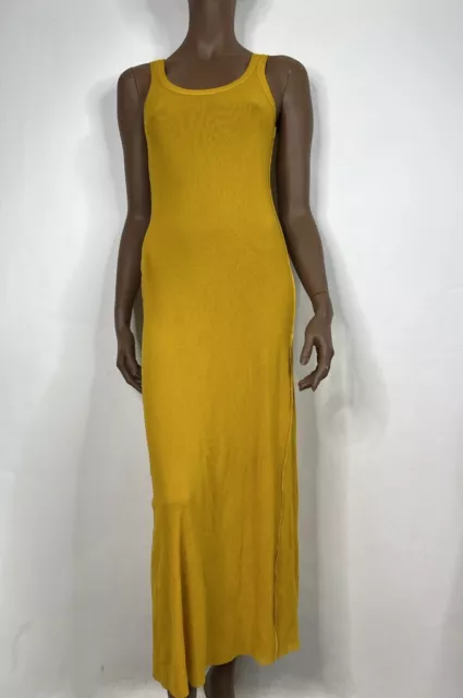 Vtg Jean Paul Gaultier Soleil Yellow Mesh Dress S