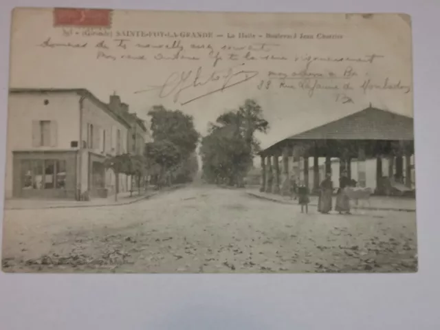CPA 33 SAINTE-FOY-LA-GRANDE - La Halle - Boulevard Jean Charrier