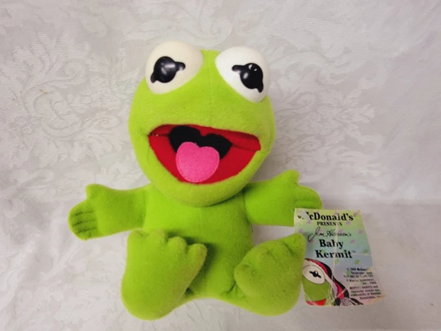 McDonald's Jim Henson's Baby Kermit the Frog 7" Plush Soft Toy Stuffed Animal
